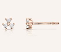 Ohrstecker FLEUR aus 14 Karat Roségold und 0,16ct.