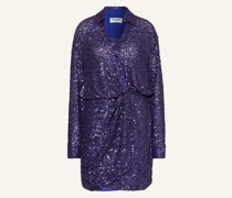 Kleid ENTIRE in Wickeloptik mit Pailletten