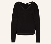 Oversized-Pullover mit Glitzergarn und