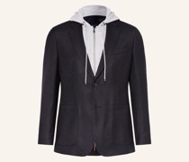 Sakko Regular Fit im Materialmix mit