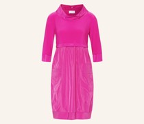 Kleid im Materialmix mit 3/4-Arm