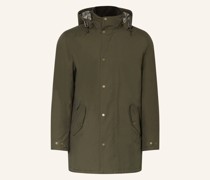 Regenjacke mit abnehmbarer Kapuze