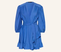 Kleid in Wickeloptik mit Volants