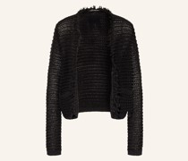 Strickhülle mit Glitzergarn