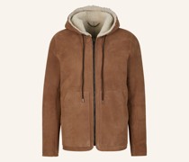 Lederjacke HOODIE