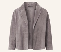 Lederblazer mit 3/4-Arm