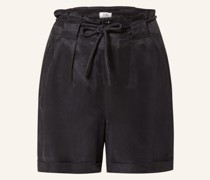 Paperbag-Shorts mit Leinen
