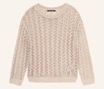 Pullover mit Leinen und Pailletten