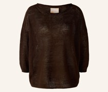 Leinenpullover mit 3/4-Arm