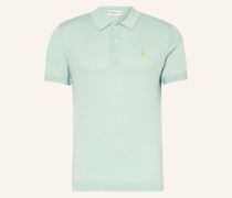 Strick-Poloshirt mit Seide