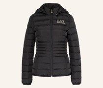 Steppjacke mit abnehmbarer Kapuze