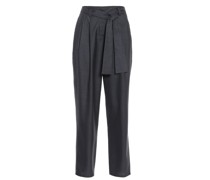 Bundfaltenhose aus Wolle-Seide CAROLIN