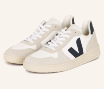 Sneaker V-10 - WEISS/ HELLGRAU/ DUNKELBLAU