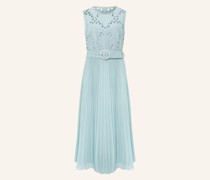Kleid AMORA mit Lochspitze und Plissees