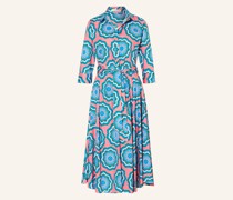 Hemdblusenkleid mit 3/4-Arm