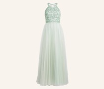 Abendkleid mit Pailletten- und Schmucksteinbesatz