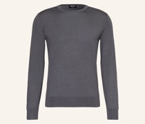 Cashmere-Pullover mit Seide