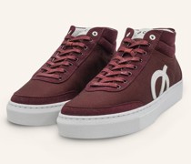 Hightop-Sneaker LOCI TEN - DUNKELROT/ NUDE