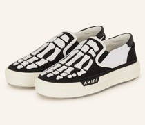 Slip-on-Sneaker SKELETON - WEISS/ SCHWARZ