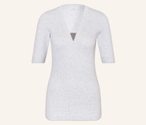 T-Shirt mit Schmucksteinbesatz