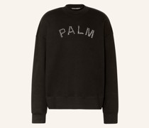 Oversized-Sweatshirt mit Schmucksteinen