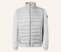 Steppjacke im Materialmix