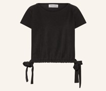 Cropped-Shirt aus Frottee