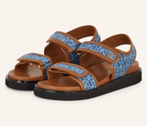 Sandalen AMELIE - DUNKELBLAU/ WEISS/ BRAUN