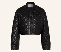 Cropped-Steppjacke AVA in Lederoptik