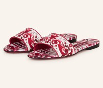 Pantoletten - FUCHSIA/ WEISS/ HELLLILA
