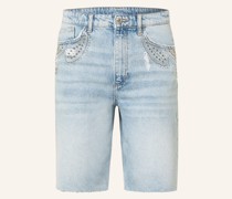 Jeansshorts mit Schmucksteinen