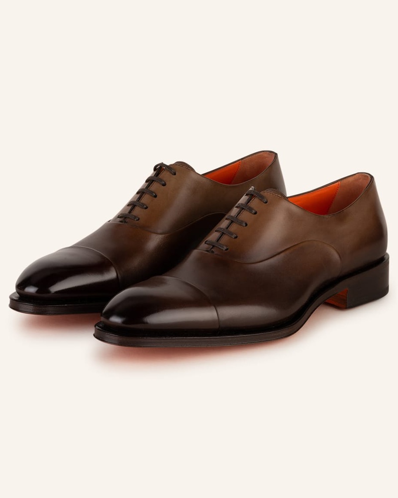 Santoni Carter Halbschuhe in Grau für Herren Herren Schuhe Schnürschuhe Oxford Schuhe 
