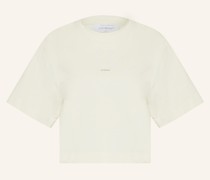 Cropped-Shirt mit Schmucksteinen