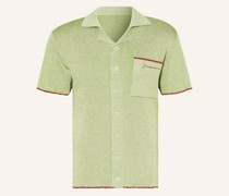 Strick-Poloshirt LA MAILLE PRATA mit Glitzergarn