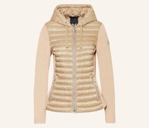 Steppjacke im Materialmix