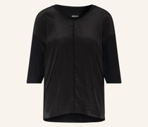 Blusenshirt mit 3/4-Arm im Materialmix