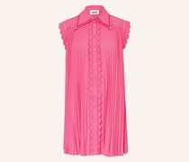 Plisseekleid mit Spitze