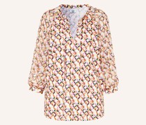 Bluse LAYLA im Materialmix mit 3/4-Arm