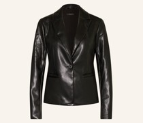 Blazer in Lederoptik