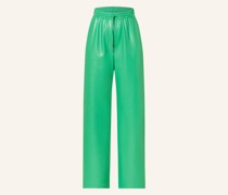 Hose im Jogging-Stil in Lederoptik