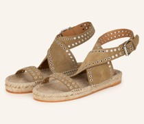 Sandalen ILLYA mit Nieten - TAUPE