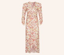 Jacquard-Kleid ALBINI mit Seide und 3/4-Arm