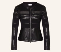 Jacke im Materialmix