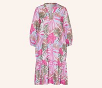 Kleid mit Leinen und 3/4-Arm