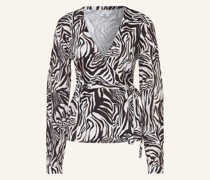 Wickelbluse LOU im Materialmix