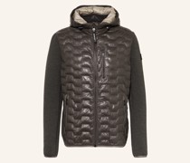 Lederjacke MSDARWIN im Materialmix mit abnehmbarer