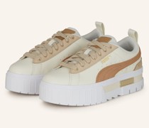 Sneaker MAYZE - ECRU/ COGNAC