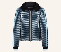Jacke im Materialmix