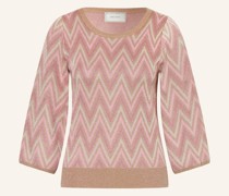 Pullover JOHANNA mit 3/4-Arm und Glitzergarn