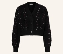 Strickjacke mit Perlen